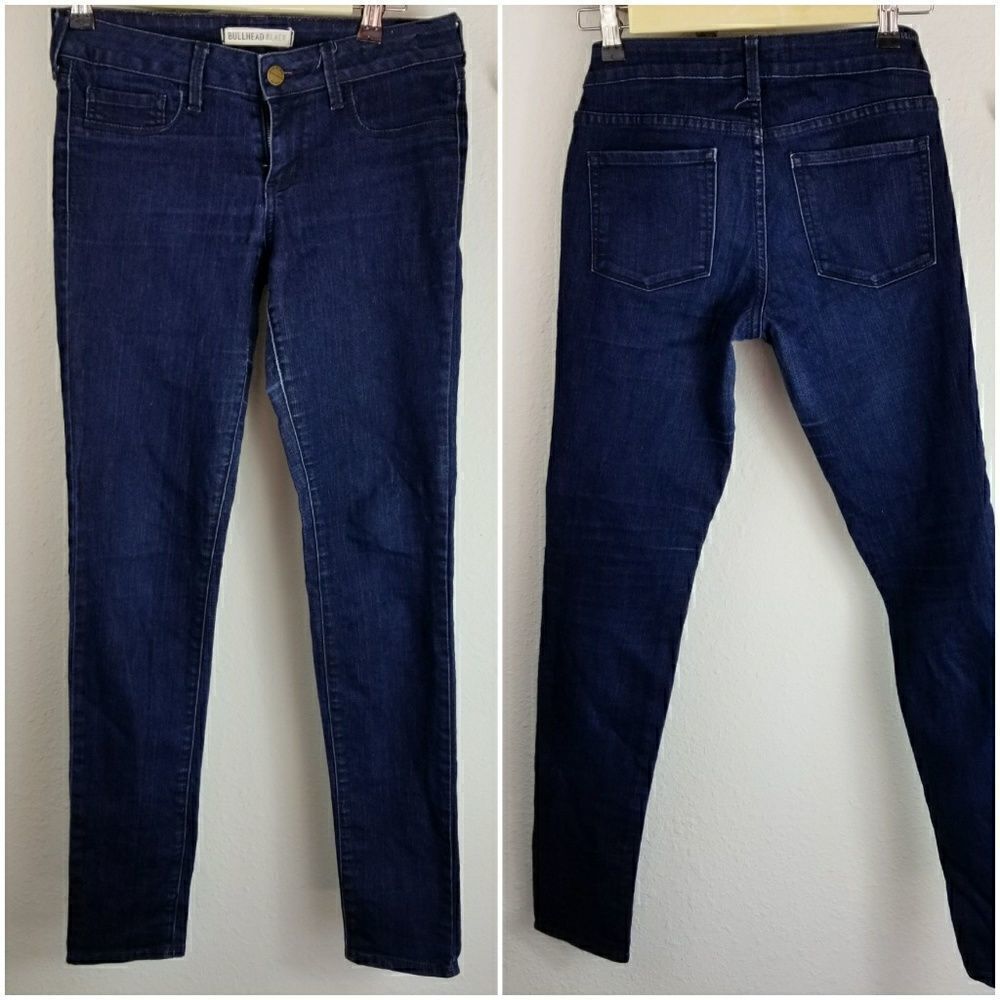 Bullhead black dark wash blue denim jean legging